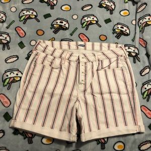 NWOT Old Navy red and blue stripe 5” inseam Shorts